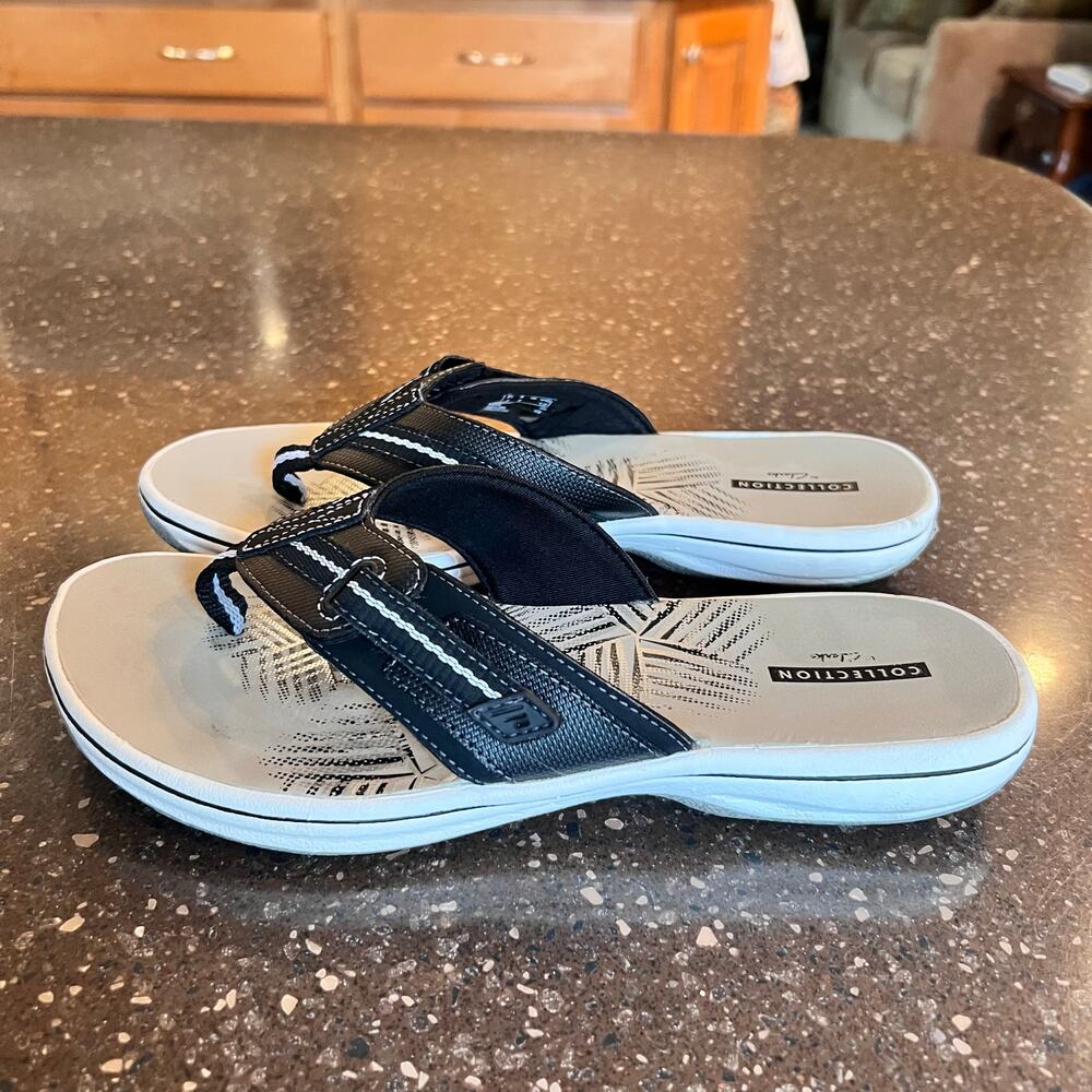 Clarks Cloudsteppers Cushionsoft Black Sandals Si… - image 3